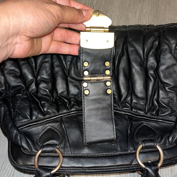 Authentic Miu Miu Black Matelassé Leather Coffer Bag - Picture 14 of 15